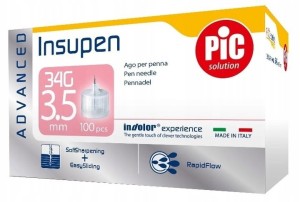 Igły do penów INSUPEN Advanced 34G 0,18 × 3,5 mm, 100 szt.