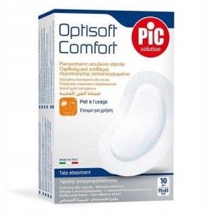 PIC Optisoft Comfort plaster na oko BIAŁY - 10 sztuk rozmiar 95mm x 65mm