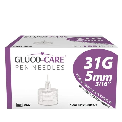 Gluco-Care igły do penów Rozmiar  G31 x 5mm