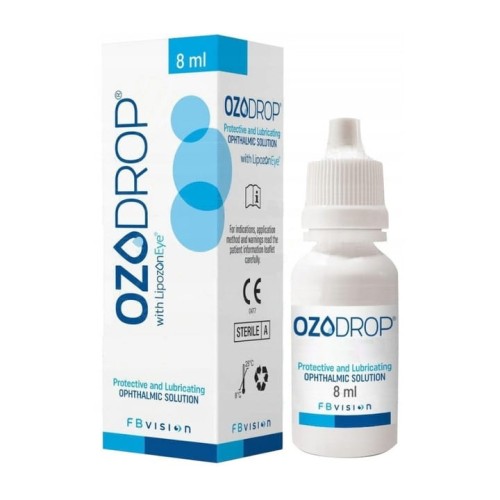 OZODROP 8 ml ochronne i nawilżające krople do oczu z ozonowanym olejem LipozonEye