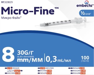 Strzykawki insulinowe BD Embecta Micro-Fine 30Gx8 0,3ml