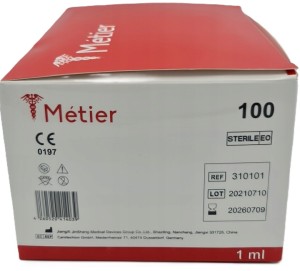 100 szt - Strzykawka iniekcyjna Metier Medical - Luer Lock