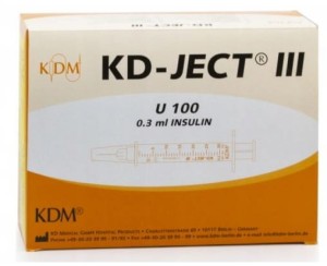 Strzykawki insulinowe U100 KD-JECT G29 x 12,7 mm 0,5ml