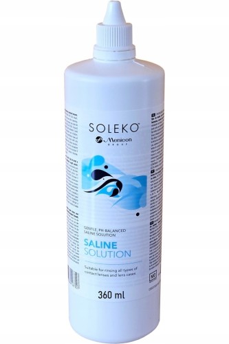 Menicon Soleko Saline sól fizjologiczna do płukania soczewek kontaktowych 360 ml